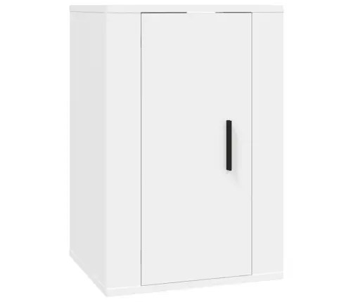 Sieninės Televizoriaus Spintelės, 2Vnt., Baltos, 40X34,5X60Cm Sieninės Televizoriaus Spintelės, 2Vnt., Baltos, 40X34,5X60Cm