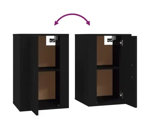 Sienas Tv Skapīši, 2 Gab., Melni, 40X34,5X60 Cm Vidaxl