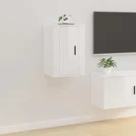 Sienas Tv Skapītis, Spīdīgi Balts, 40X34,5X60 Cm Vidaxl