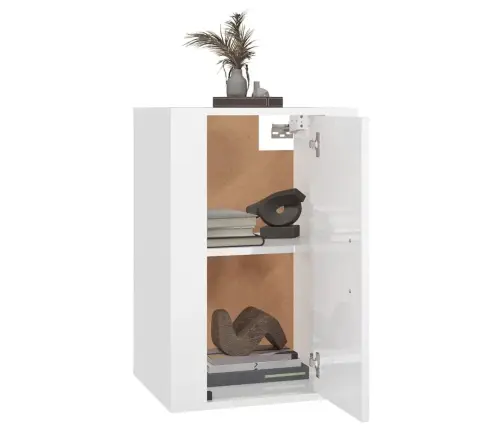 Sienas Tv Skapīši, 2 Gab., Spīdīgi Balti, 40X34,5X60 Cm Vidaxl