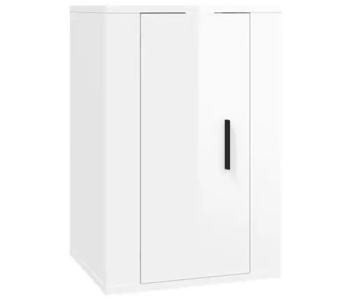 Sienas Tv Skapīši, 2 Gab., Spīdīgi Balti, 40X34,5X60 Cm Vidaxl