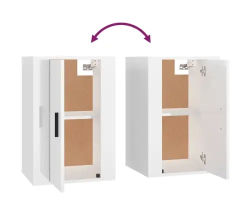 Sienas Tv Skapīši, 2 Gab., Spīdīgi Balti, 40X34,5X60 Cm Vidaxl