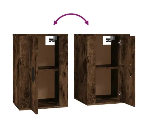 Sienas Tv Skapīši, 2 Gab., Kvēpināta Ozolkoka, 40X34,5X60 Cm Vidaxl