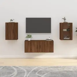 Sienas Tv Skapīši, 2 Gab., Brūna Ozolkoka, 40X34,5X60 Cm Vidaxl