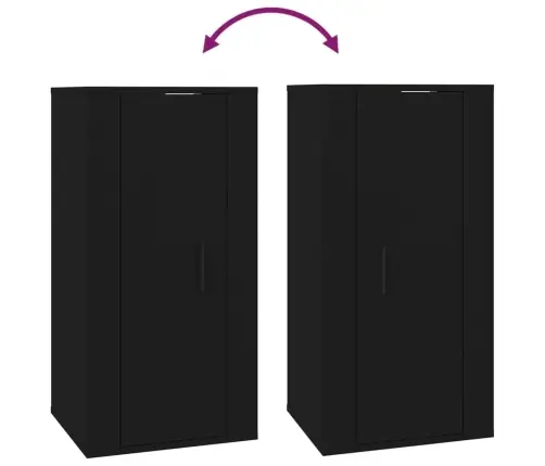 Seinale Kinnitatav Telerikapp, Must, 40X34,5X80 Cm