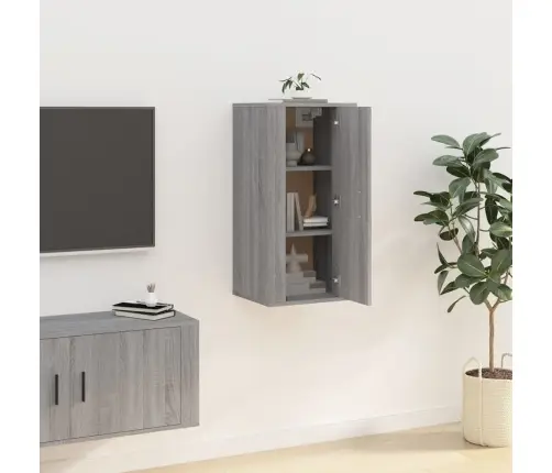 Sienas Tv Skapītis, Pelēcīga Ozolkoka, 40X34,5X80 Cm Vidaxl