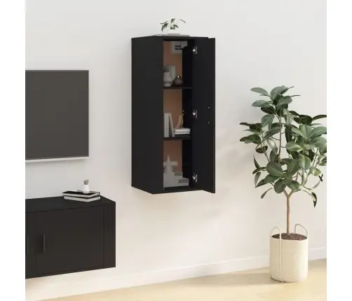 Sienas Tv Skapītis, 40X34,5X100 Cm, Melns Vidaxl