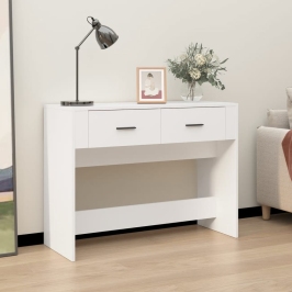 Konsoles Galdiņš, Balts, 100X39X75 Cm, Inženierijas Koks Vidaxl