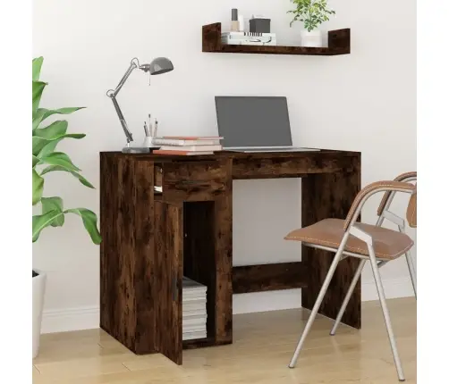 Rakstāmgalds, Kvēpināta Ozolkoka, 100X49X75 Cm Vidaxl