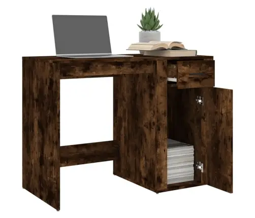 Rakstāmgalds, Kvēpināta Ozolkoka, 100X49X75 Cm Vidaxl