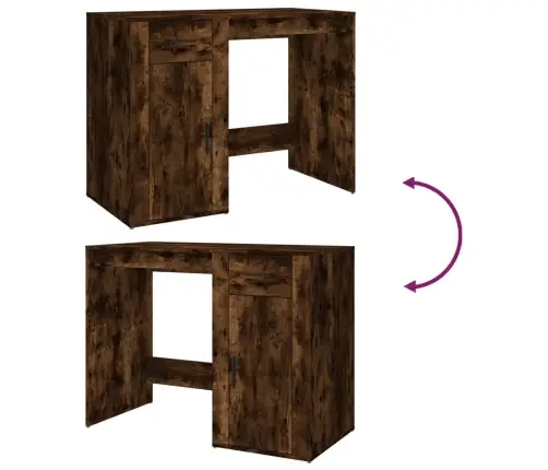 Rakstāmgalds, Kvēpināta Ozolkoka, 100X49X75 Cm Vidaxl