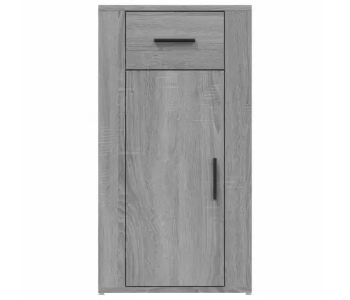 Galda Skapītis Uz Riteņiem, Pelēcīga Ozolkoka, 40X49X75 Cm Vidaxl