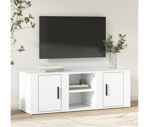 Tv Skapītis, Balts, 100X31,5X35 Cm, Inženierijas Koks Vidaxl