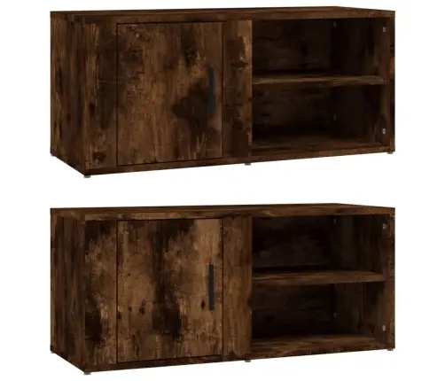 Tv Spintelės, 2Vnt., Dūminio Ąžuolo, 80X31,5X36cm Mediena