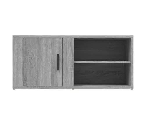 Tv Skapītis, Pelēcīga Ozolkoka, 80X31,5X36 Cm Vidaxl