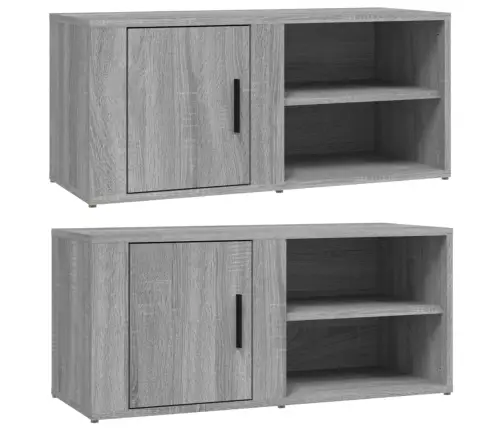 Telerikapid 2 Tk, Hall Sonoma Tamm, 80 X 31,5 X 36cm Tehispuit