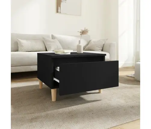 Galdiņš, Melns, 50X46X35 Cm, Inženierijas Koks Vidaxl