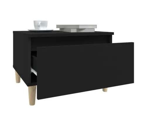 Galdiņš, Melns, 50X46X35 Cm, Inženierijas Koks Vidaxl