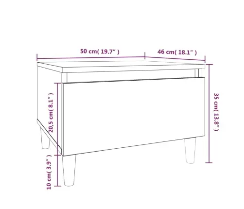 Lisalaud, Kõrgläikega Valge, 50 X 46 X 35 Cm Tehispuit