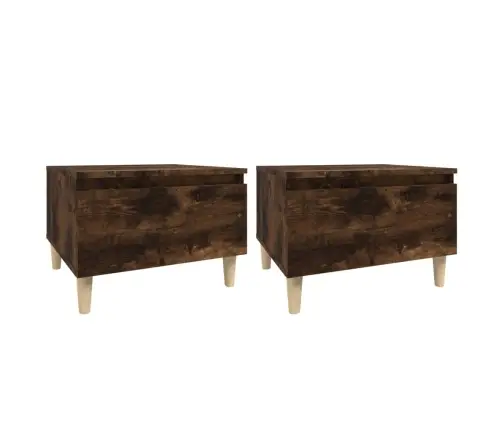 Galdiņi, 2 Gab., Kvēpināta Ozolkoka, 50X46X35 Cm Vidaxl