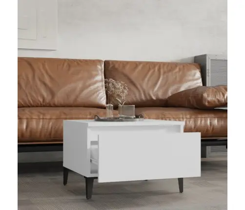 Galdiņi, Balti, 50X46X35 Cm, Inženierijas Koks Vidaxl