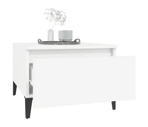 Galdiņi, Balti, 50X46X35 Cm, Inženierijas Koks Vidaxl