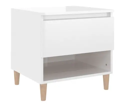 Öökapp, Kõrgläikega Valge, 50 X 46 X 50 cm Tehispuit