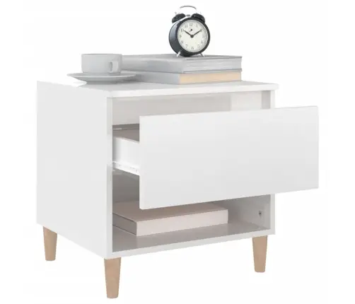 Öökapp, Kõrgläikega Valge, 50 X 46 X 50 cm Tehispuit