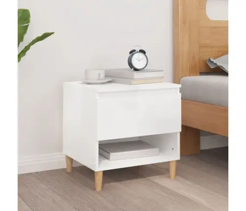 Öökapp, Kõrgläikega Valge, 50 X 46 X 50 cm Tehispuit