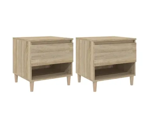 Öökapid 2 Tk, Sonoma Tamm, 50 X 46 X 50 cm Tehispuit