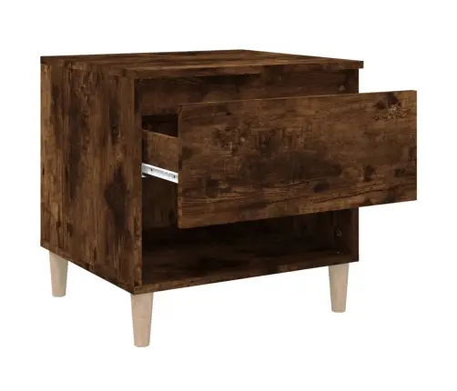 Naktsgaldiņš, Kvēpināta Ozolkoka, 50X46X50Cm, Inženierijas Koks Vidaxl