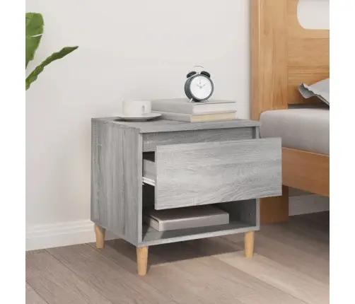 Naktsgaldiņš, Pelēcīga Ozolkoka, 50X46X50 Cm, Inženierijas Koks Vidaxl