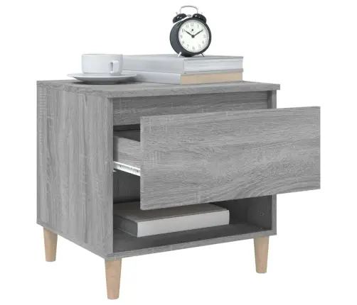 Naktsgaldiņš, Pelēcīga Ozolkoka, 50X46X50 Cm, Inženierijas Koks Vidaxl