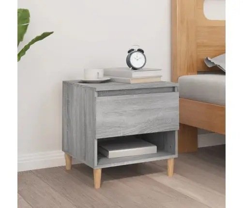 Naktsgaldiņš, Pelēcīga Ozolkoka, 50X46X50 Cm, Inženierijas Koks Vidaxl