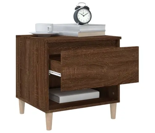 Naktsgaldiņš, Brūna Ozolkoka, 50X46X50 Cm, Inženierijas Koks Vidaxl