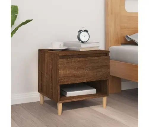 Naktsgaldiņš, Brūna Ozolkoka, 50X46X50 Cm, Inženierijas Koks Vidaxl