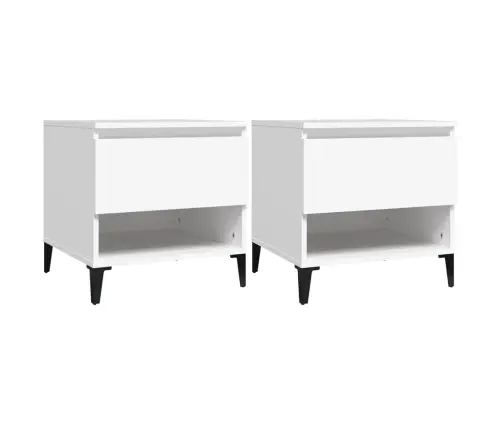 Galdiņi, 2 Gab., Balti, 50X46X50 Cm, Inženierijas Koks Vidaxl Galdiņi, 2 Gab., Balti, 50X46X50 Cm, Inženierijas Koks Vidaxl