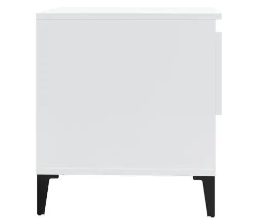 Galdiņš, Spīdīgi Balta, 50X46X50 Cm, Inženierijas Koks Vidaxl