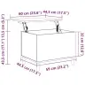 Kohvilaud, Sonoma Tamm, 60 X 44,5 X 45 cm Tehispuit