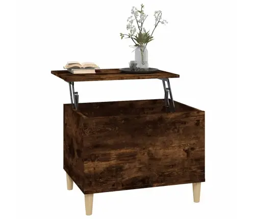 Kafijas Galdiņš, Kvēpināta Ozolkoka, 60X44,5X45 Cm Vidaxl