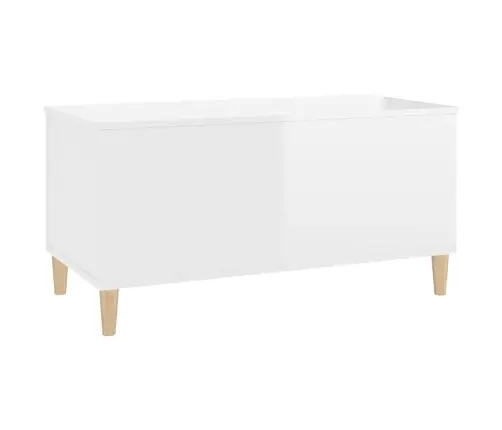 Kafijas Galdiņš, Balts, 90X44,5X45 Cm, Inženierijas Koks Vidaxl