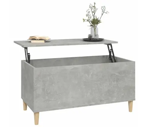 Kafijas Galdiņš, Pelēks, 90X44,5X45 Cm, Inženierijas Koks Vidaxl