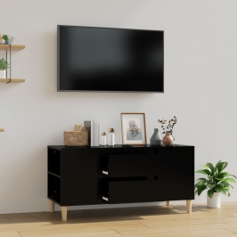 Telerikapp, Must, 102X44,5X50 cm Tehispuit
