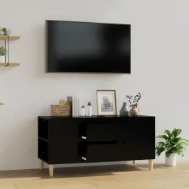 Tv Skapītis, Melns, 102X44,5X50 Cm, Inženierijas Koks Vidaxl