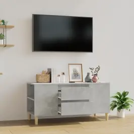Tv Skapītis, Betona Pelēks, 102X44,5X50 Cm, Inženierijas Koks Vidaxl