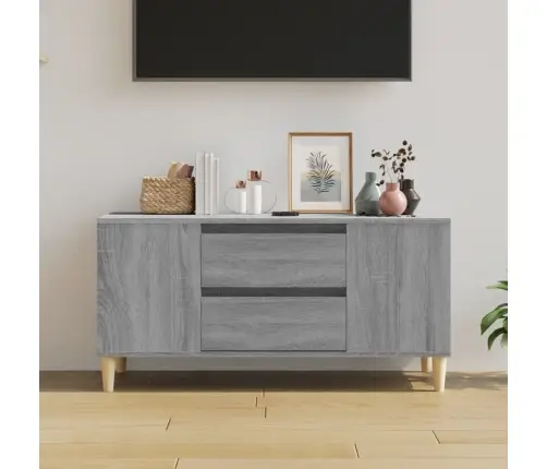 Tv Skapītis, Pelēka Ozolkoka, 102X44,5X50 Cm, Inženierijas Koks Vidaxl