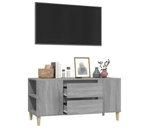 Tv Skapītis, Pelēka Ozolkoka, 102X44,5X50 Cm, Inženierijas Koks Vidaxl