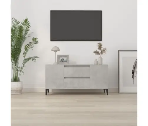 Tv Skapītis, Betona Pelēks, 102X44,5X50 Cm, Inženierijas Koks Vidaxl