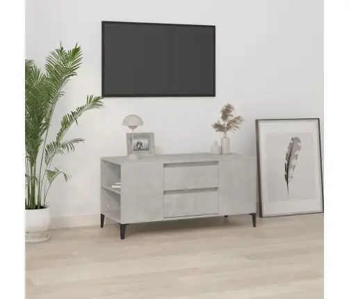 Tv Skapītis, Betona Pelēks, 102X44,5X50 Cm, Inženierijas Koks Vidaxl