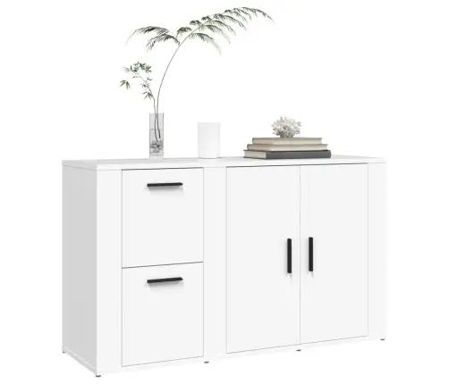 Šoninė Spintelė, Balta, 100X33X59,5cm Apdirbta Mediena